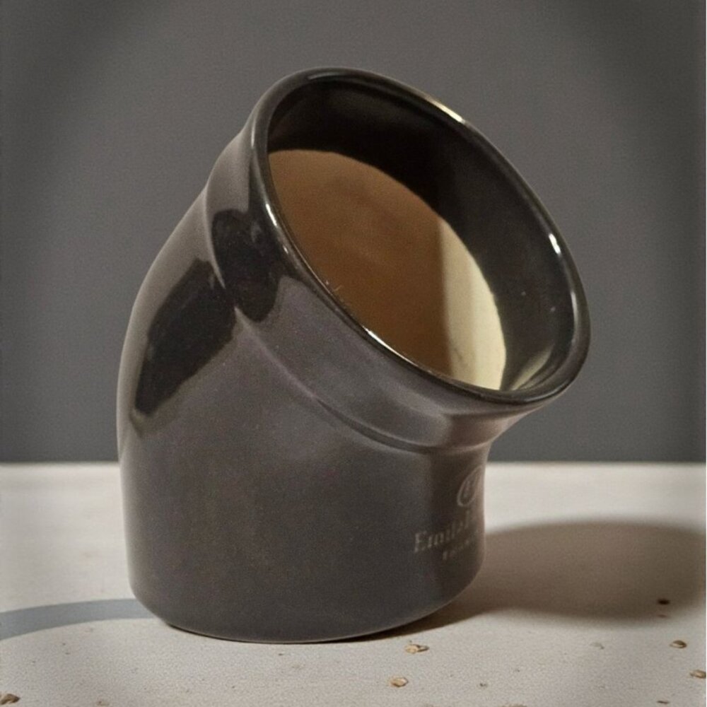 Emile Henry Black Ceramic Salt Pig France